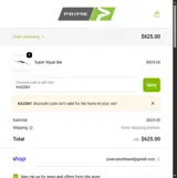 KASSN1 coupon verification screenshot