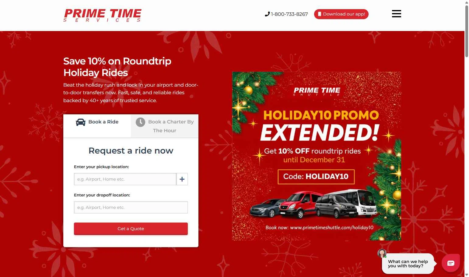 Prime Time Shuttle checkout page showing Prime Time Shuttle promo code box | Screenshot taken by SimplyCodes community member on Dec 31, 2025