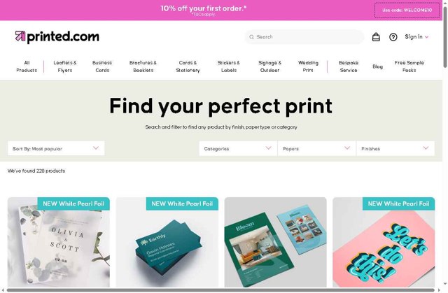 Printed.com checkout page showing Printed.com promo code box | Screenshot taken by SimplyCodes community member on May 20, 2025