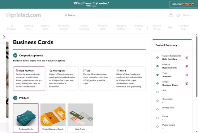 Printed.com checkout page showing Printed.com promo code box | Screenshot taken by SimplyCodes community member on Aug 19, 2025