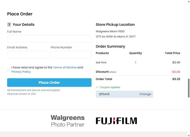 Printicular checkout page showing Printicular coupon code box | Screenshot taken by SimplyCodes community member on Jul 29, 2025