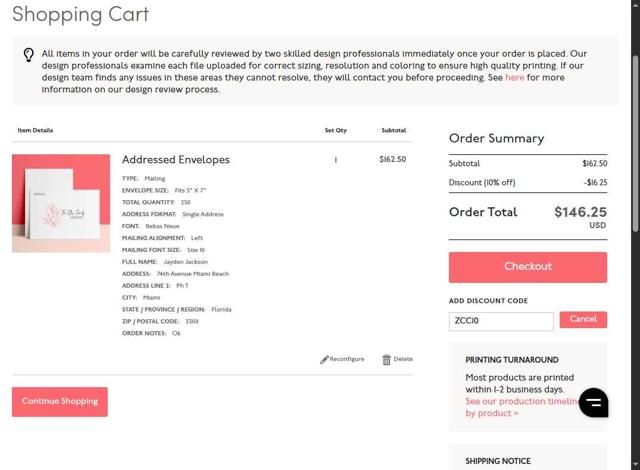 Prints of Love checkout page showing Prints of Love discount code box | Screenshot taken by SimplyCodes community member on Aug 30, 2025