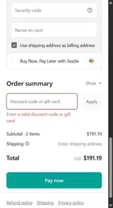 Prism coupon verification screenshot