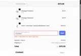Prism coupon verification screenshot