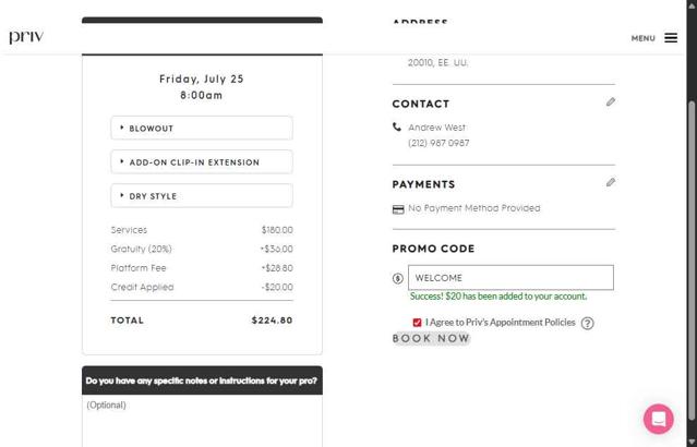 Priv checkout page showing Priv promo code box | Screenshot taken by SimplyCodes community member on Jul 25, 2025