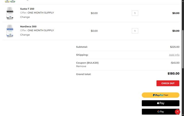 ProAnabolics.com checkout page showing ProAnabolics.com promo code box | Screenshot taken by SimplyCodes community member on Jun 18, 2025