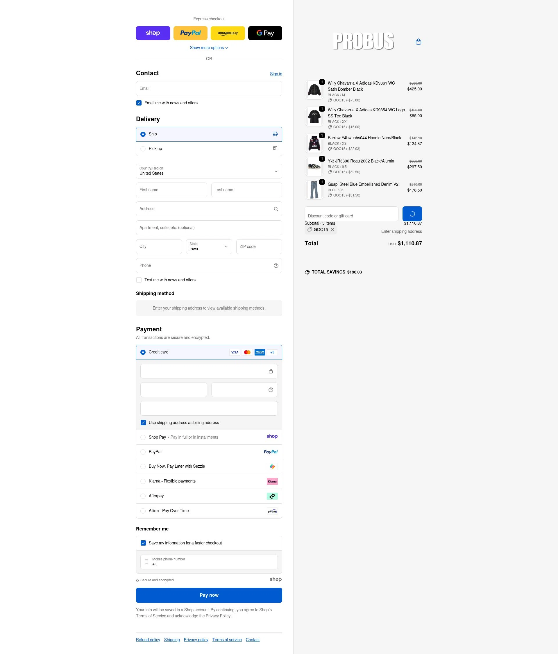 Probus checkout page showing Probus promo code box | Screenshot taken by SimplyCodes community member on Dec 31, 2025