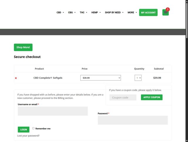Procana checkout page showing Procana promo code box | Screenshot taken by SimplyCodes community member on Aug 21, 2025