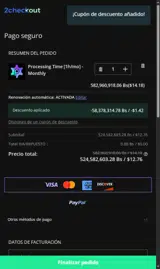 TRANSCRIBE10 coupon verification screenshot