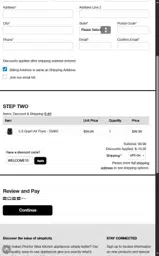 WELCOME10 coupon verification screenshot
