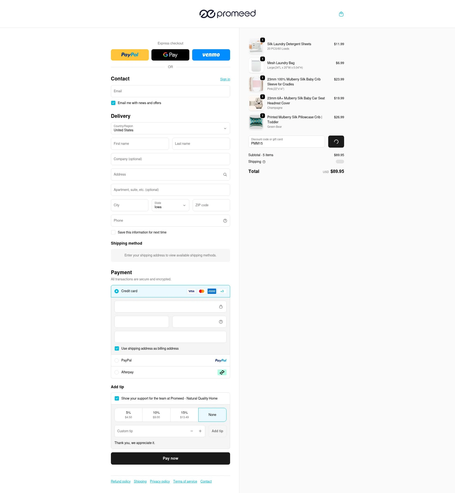 Promeed checkout page showing Promeed promo code box | Screenshot taken by SimplyCodes community member on Jan 11, 2026