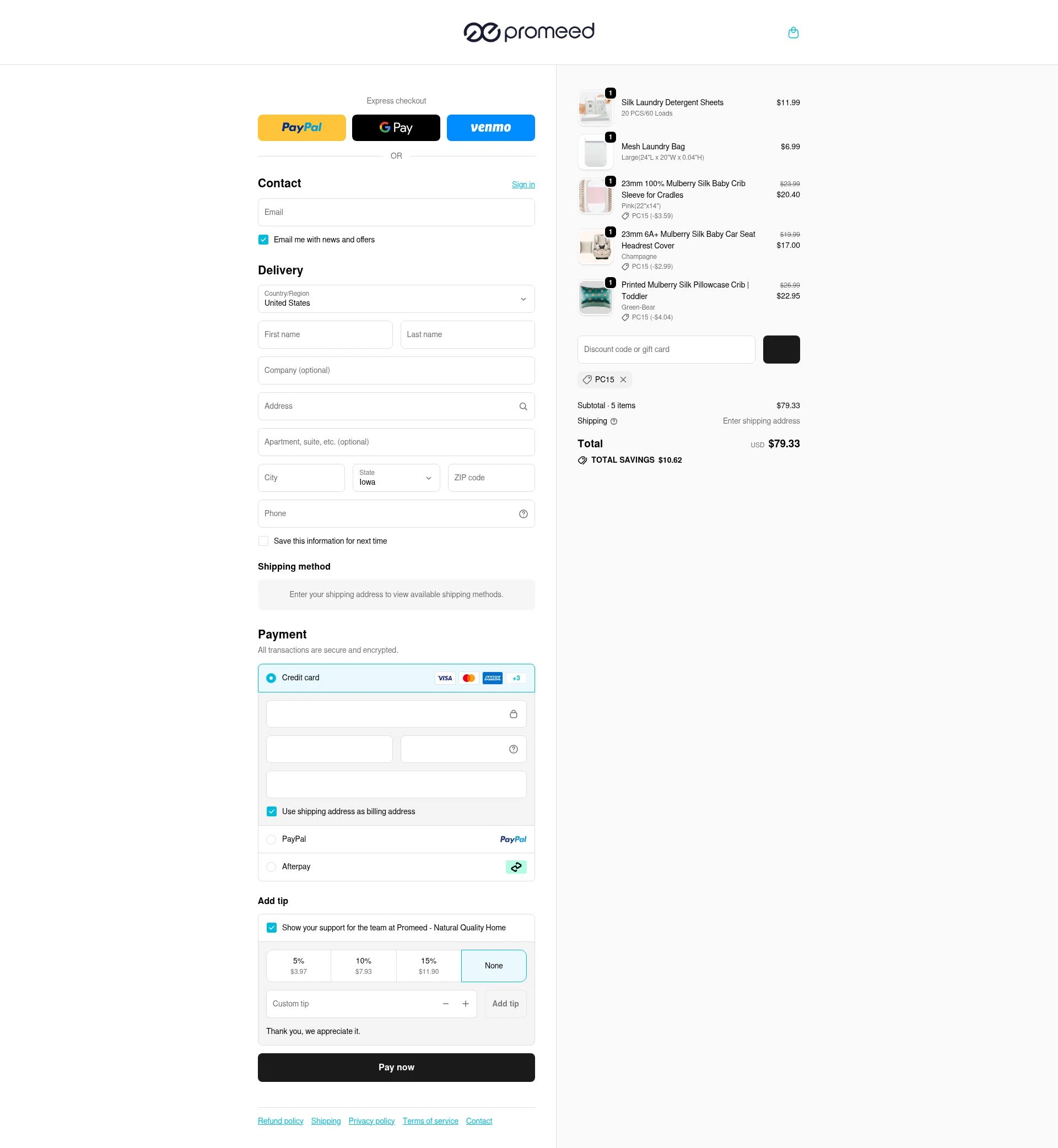 Promeed checkout page showing Promeed promo code box | Screenshot taken by SimplyCodes community member on Jan 11, 2026