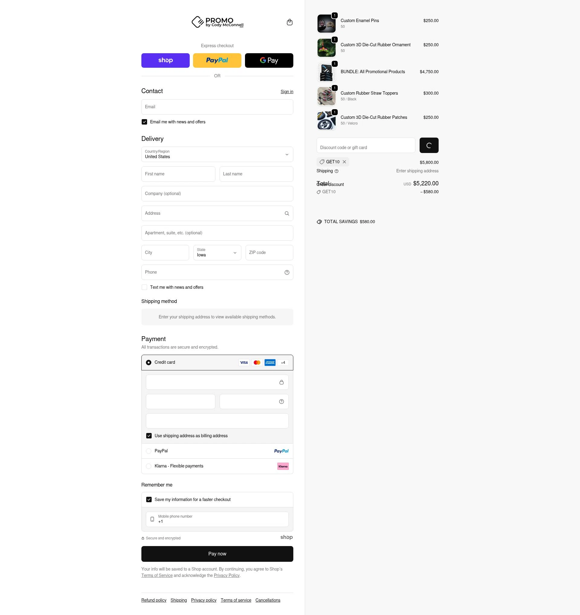 Promo by Cody McConnell checkout page showing Promo by Cody McConnell promo code box | Screenshot taken by SimplyCodes community member on Dec 24, 2025