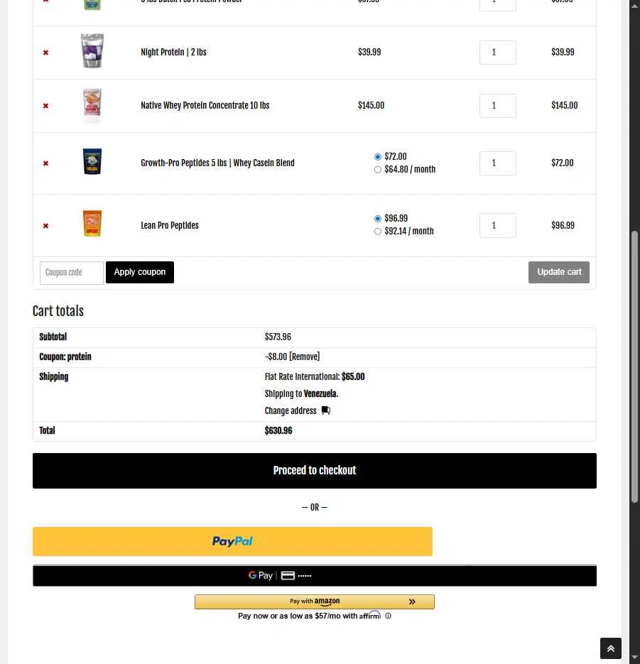 Protein Factory checkout page showing Protein Factory discount code box | Screenshot taken by SimplyCodes community member on Jun 30, 2025