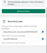 JULSONTHEGLOW coupon verification screenshot