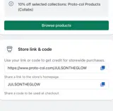 JULSONTHEGLOW coupon verification screenshot