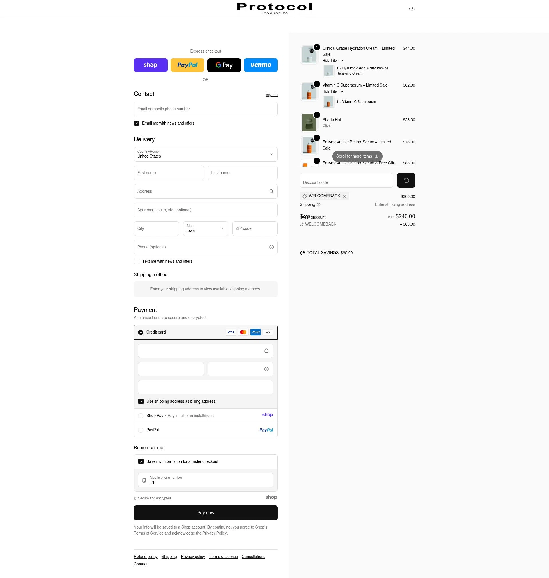 Protocol Lab checkout page showing Protocol Lab promo code box | Screenshot taken by SimplyCodes community member on Dec 31, 2025