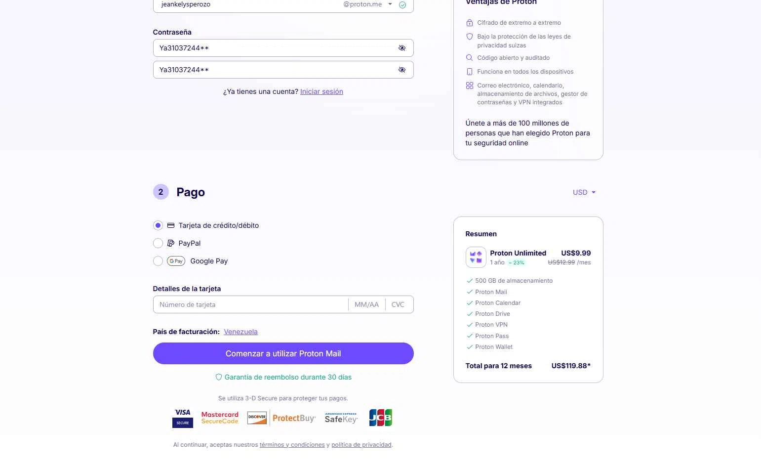 Verification screenshot for $20 Off Storewide (new Customers Only) at ProtonMail - 4mo ago
