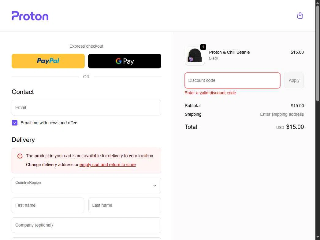Verification screenshot for 40% Off Mail Plus Proton Select Option Mail Plus (special Restrictions Apply) at ProtonMail - 3mo ago