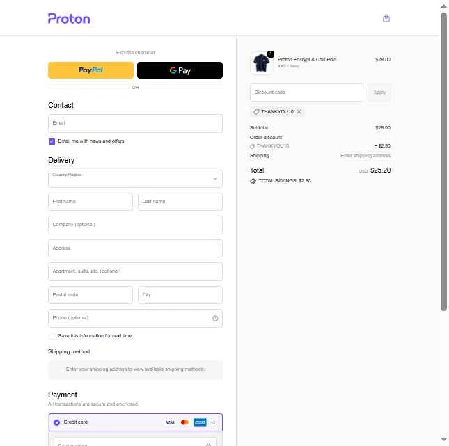 Verification screenshot for 10% Off Storewide (scroll Down and Click on Shop) at ProtonMail - 3mo ago