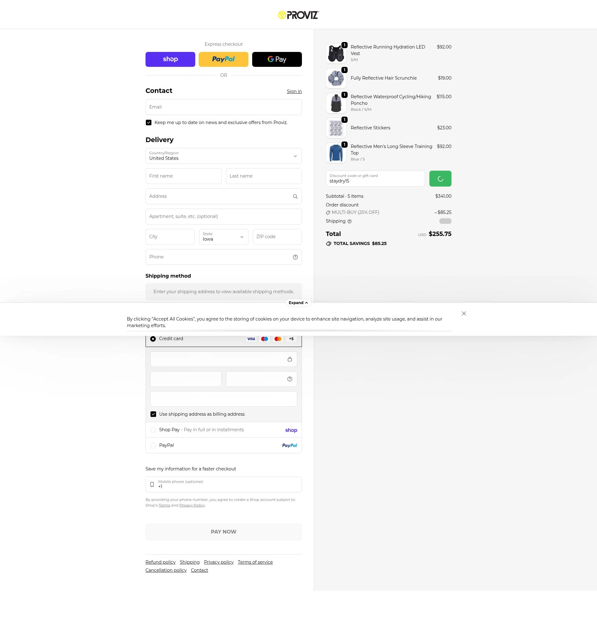 Proviz checkout page showing Proviz discount code box | Screenshot taken by SimplyCodes community member on Feb 24, 2026