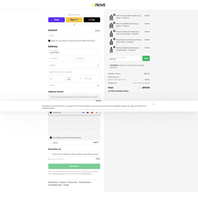 Proviz checkout page showing Proviz discount code box | Screenshot taken by SimplyCodes community member on Sep 14, 2025