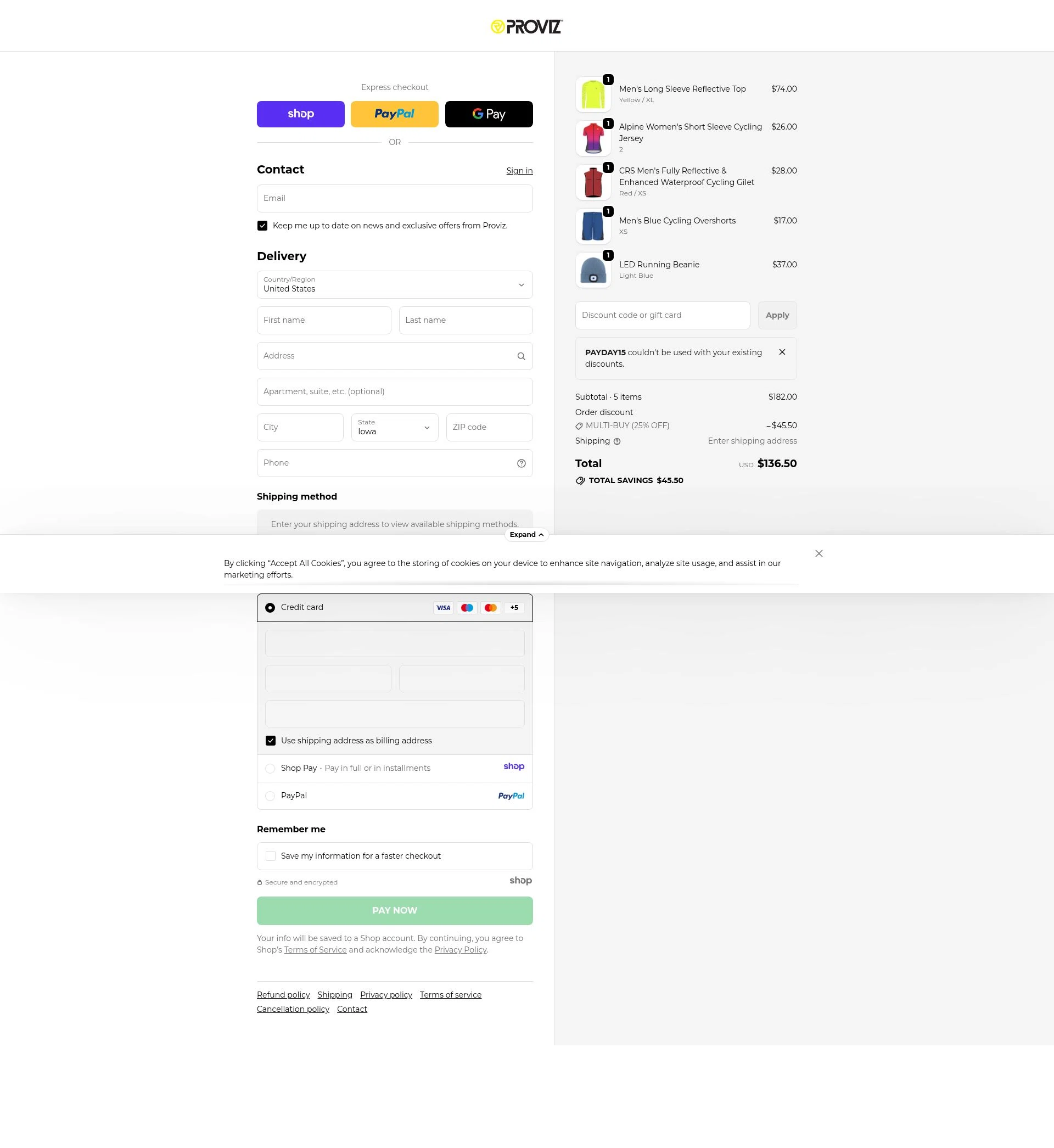 Proviz checkout page showing Proviz discount code box | Screenshot taken by SimplyCodes community member on Dec 25, 2025