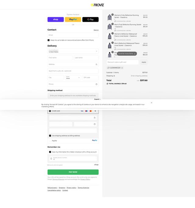Proviz checkout page showing Proviz discount code box | Screenshot taken by SimplyCodes community member on Sep 14, 2025