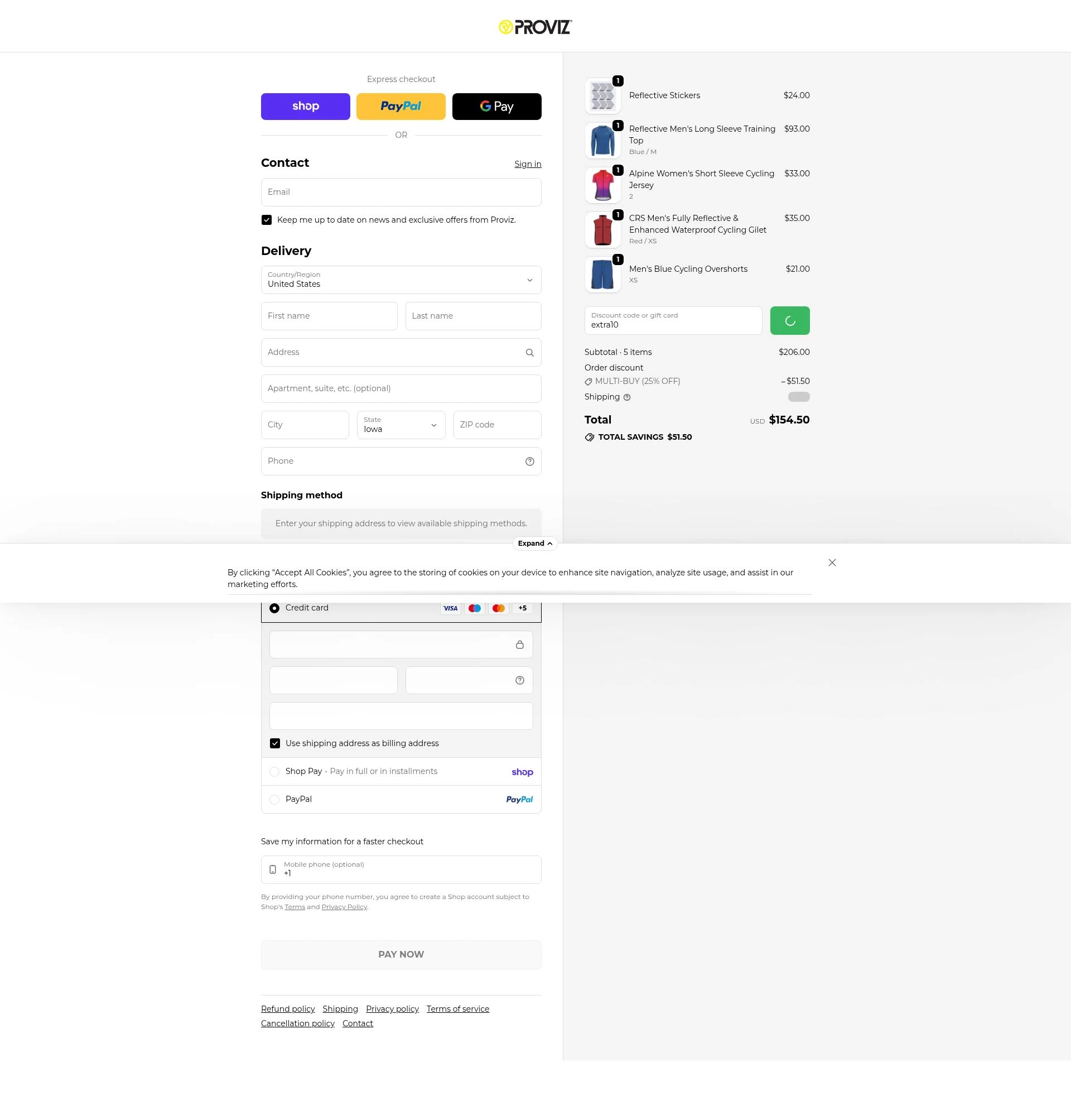 Proviz checkout page showing Proviz discount code box | Screenshot taken by SimplyCodes community member on Feb 6, 2026