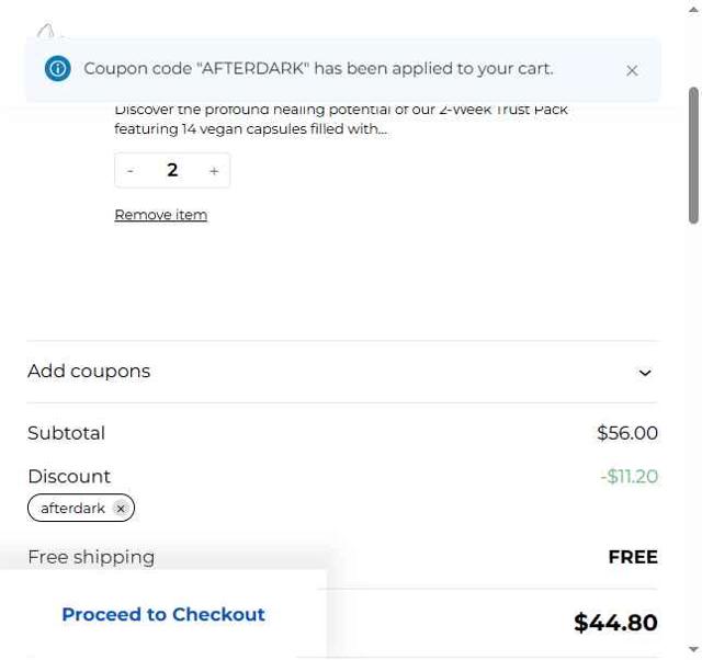 PsiloVibe Church checkout page showing PsiloVibe Church discount code box | Screenshot taken by SimplyCodes community member on Jul 23, 2025