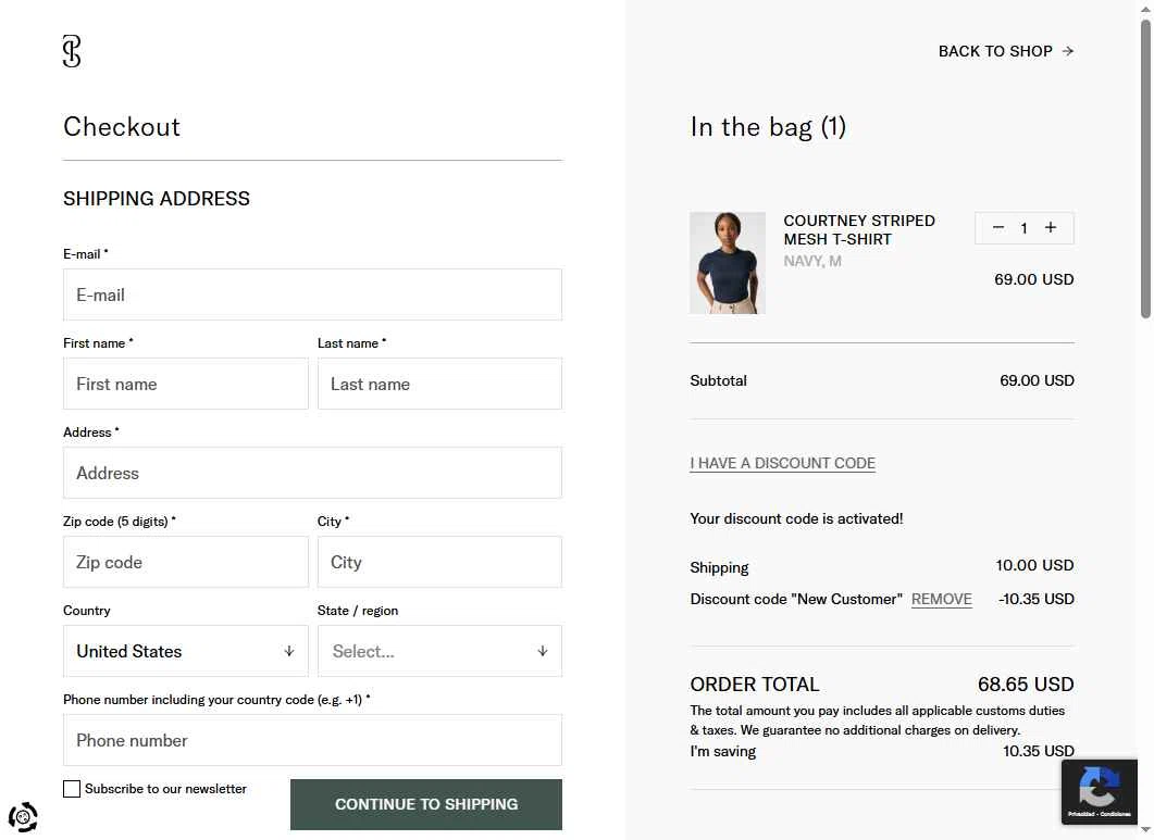 PS of Sweden checkout page showing PS of Sweden discount code box | Screenshot taken by SimplyCodes community member on Nov 12, 2025