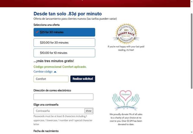 Psychic Source checkout page showing Psychic Source promo code box | Screenshot taken by SimplyCodes community member on Aug 31, 2025