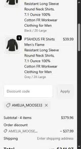 AMELIA_MOOSE33 coupon verification screenshot