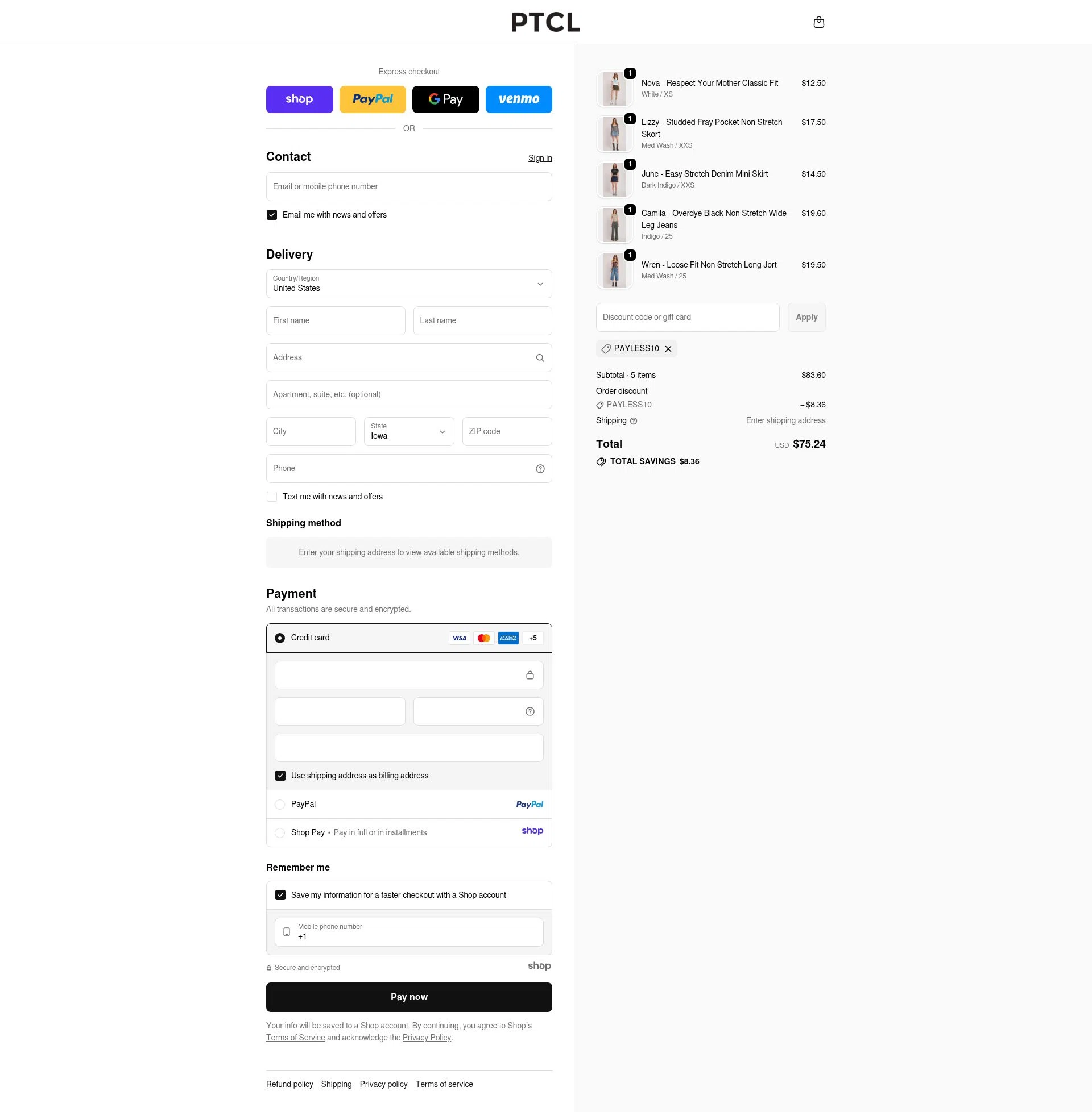 PTCL checkout page showing PTCL promo code box | Screenshot taken by SimplyCodes community member on Dec 3, 2025