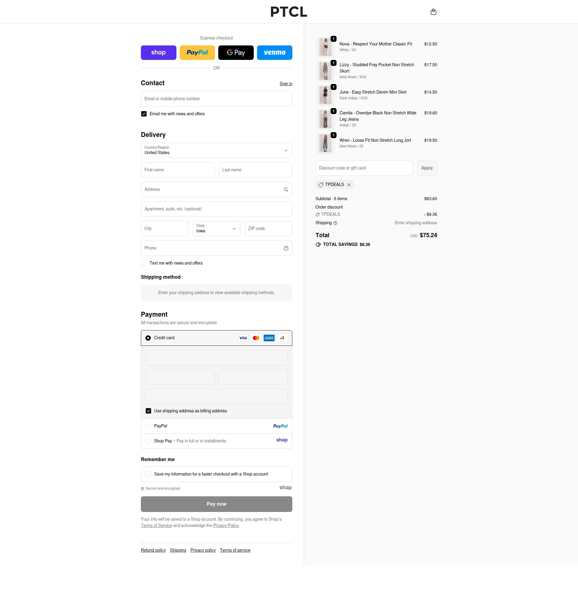 PTCL checkout page showing PTCL promo code box | Screenshot taken by SimplyCodes community member on Dec 3, 2025