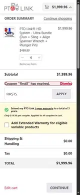 FIRST5 coupon verification screenshot