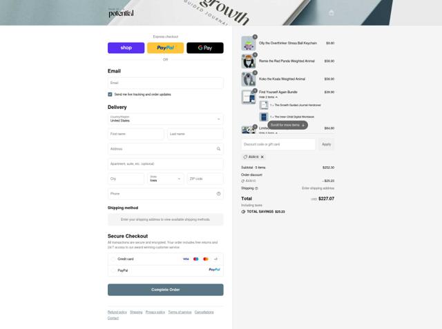 Pulse of Potential checkout page showing Pulse of Potential discount code box | Screenshot taken by SimplyCodes community member on Sep 12, 2025