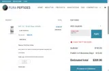Pura Peptides coupon verification screenshot