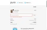 Pure Diffuser Co coupon verification screenshot