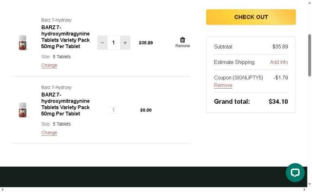 Pure Leaf Kratom checkout page showing Pure Leaf Kratom coupon code box | Screenshot taken by SimplyCodes community member on Aug 31, 2025