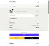 Pure Paw Labs coupon verification screenshot