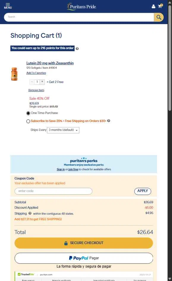 Puritan's Pride Promo Code - $5 Off (Verified) Nov 2025