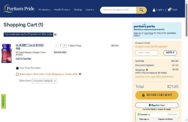 Puritan's Pride Coupon Codes (9 Verified) - $5 Off May 2025