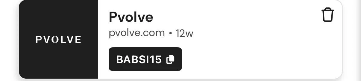 P.volve discount code screenshot showing code BABSI15 applied at P.volve checkout page. Uploaded by SimplyCodes community member WiseLegend2616 on Jan 27, 2026