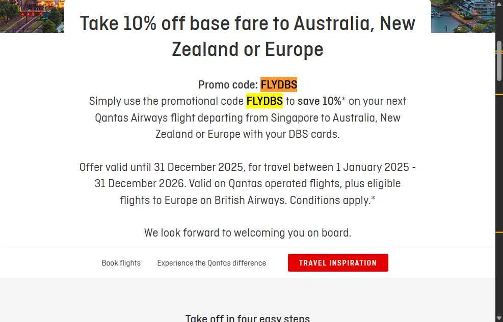 Qantas Airways checkout page showing Qantas Airways promo code box | Screenshot taken by SimplyCodes community member on Dec 15, 2025