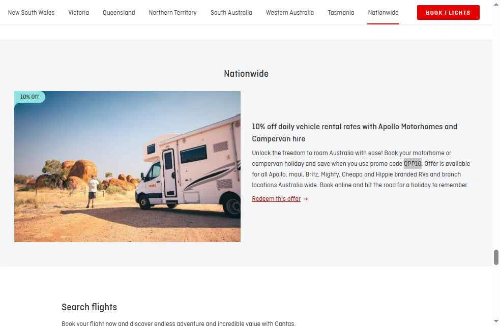 Qantas Airways checkout page showing Qantas Airways promo code box | Screenshot taken by SimplyCodes community member on Jan 17, 2026