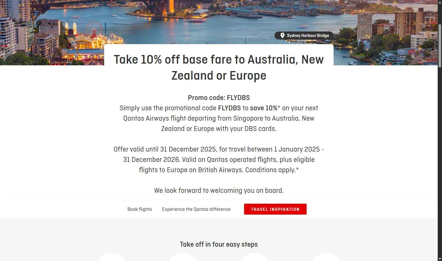Qantas Airways checkout page showing Qantas Airways promo code box | Screenshot taken by SimplyCodes community member on Nov 22, 2025