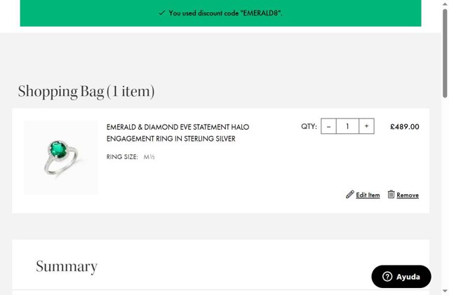 QP Jewellers checkout page showing QP Jewellers discount code box | Screenshot taken by SimplyCodes community member on Aug 8, 2025