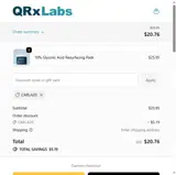 CARLA20 coupon verification screenshot