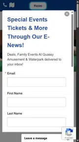 Quassy Amusement Park coupon verification screenshot